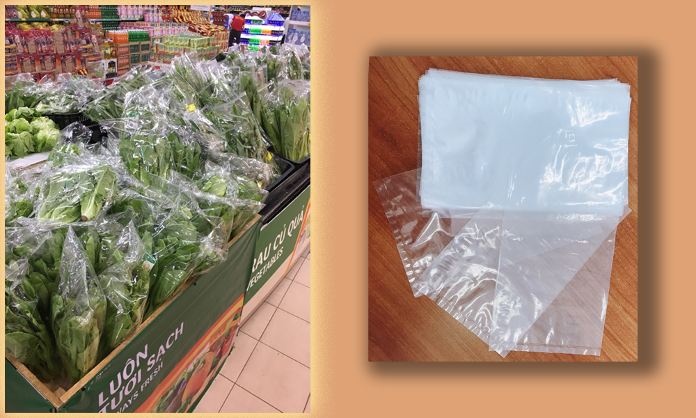 LDPE Transparent PLASTIC BAG WITH HOLE FOR VEGETABLES